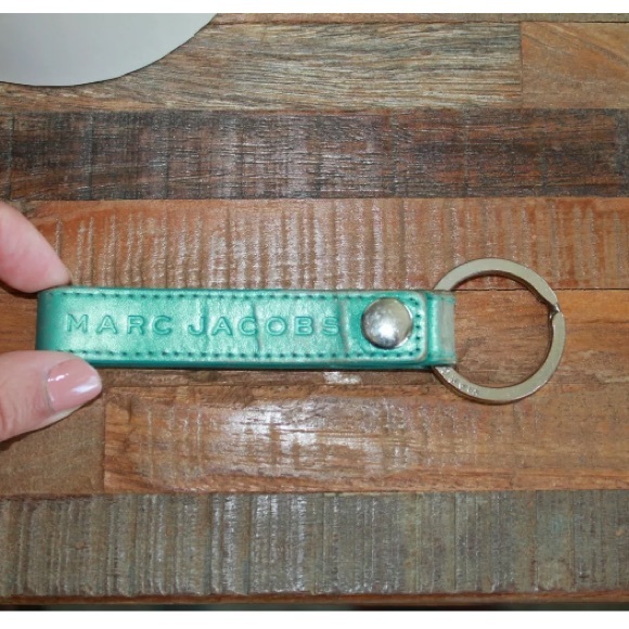 Marc Jacobs Accessories - Marc Jacobs Blue Leather Metallic Keychain ✨